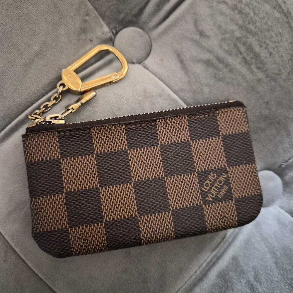 Louis Vuitton Key Pouch Damier Ebene 100% Authentic